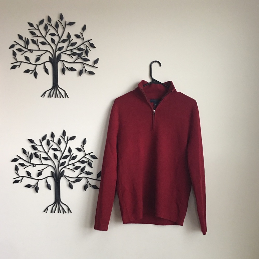 Banana Republic 1/4 Zip Up Sweater Red